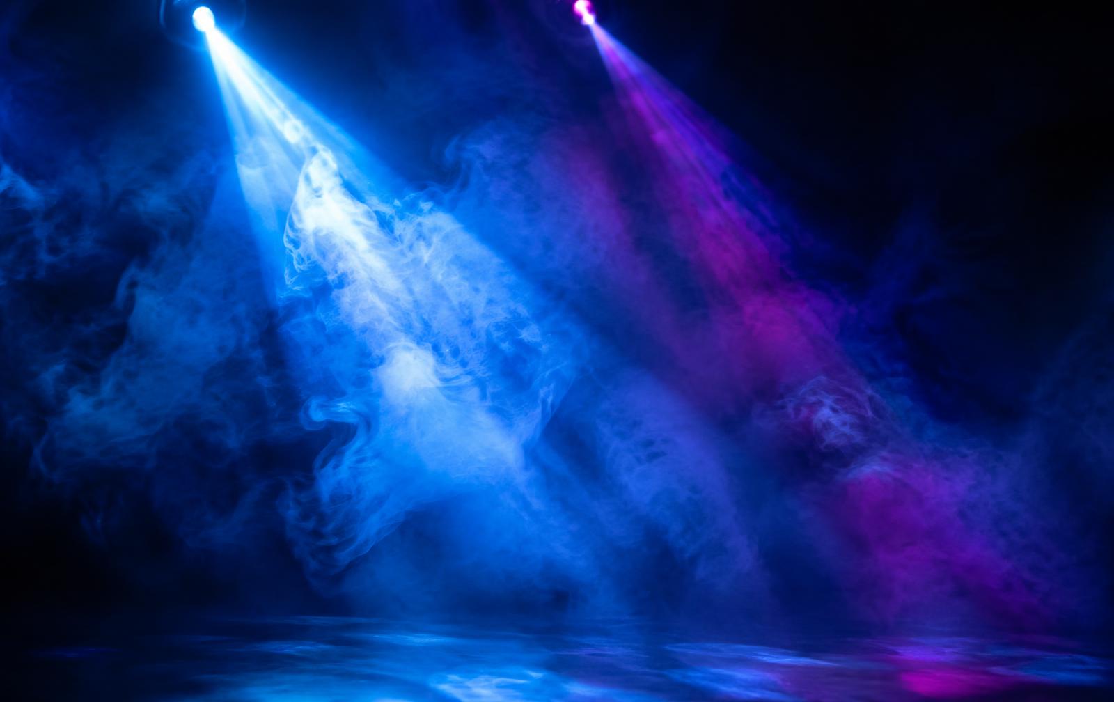 Light beams through haze